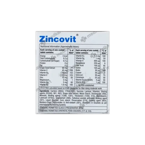 zincovit tablet 15's